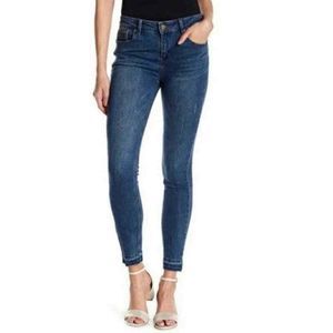 Kenneth Cole Jess Skinny Jeans Womens Sz 26 Blue Stretch 2143 EUC Raw